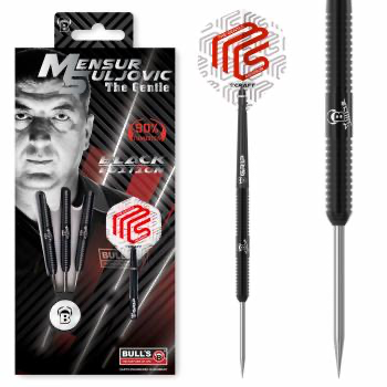 Mensur Suljovic Black Steel Tip Darts - 90% Tungsten