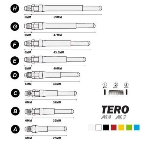 Tero AK7 Dart Shafts - Standard