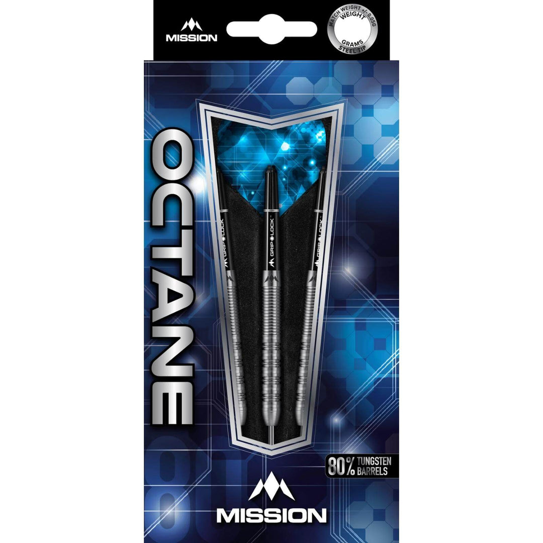 Octane M5 Twin Grip Steel Tip Darts - 80% Tungsten