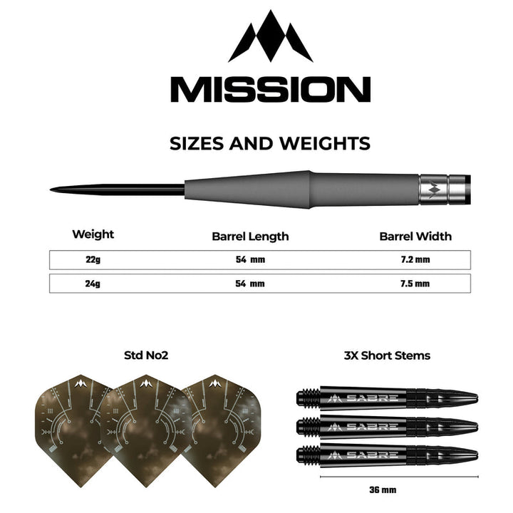 Saturn Hyperion Steel Tip Darts - 90% Tungsten