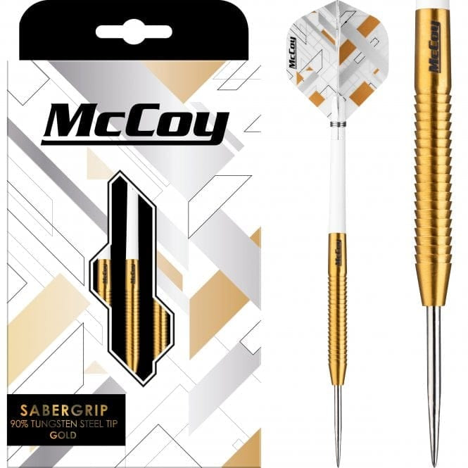 Sabergrip Gold Steel Tip Darts - 90% Tungsten