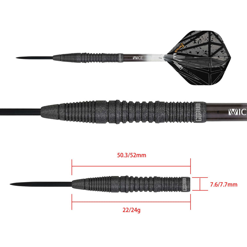 Emorite 03 Black Steel Tip Darts - 90% Tungsten