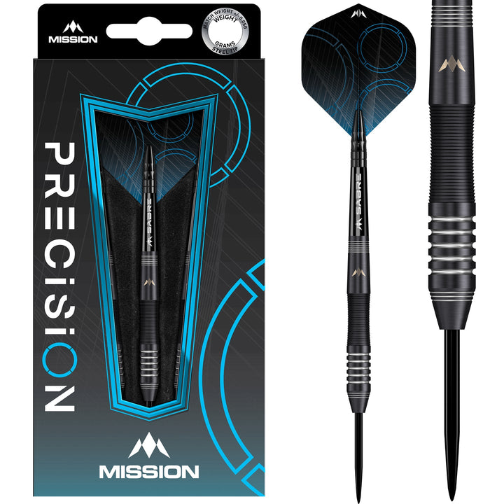 Precision Black PVD Steel Tip Darts - 90% Tungsten