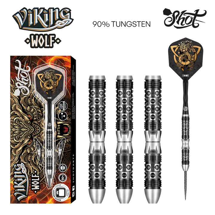 Viking Wolf Steel Tip Darts - 90% Tungsten