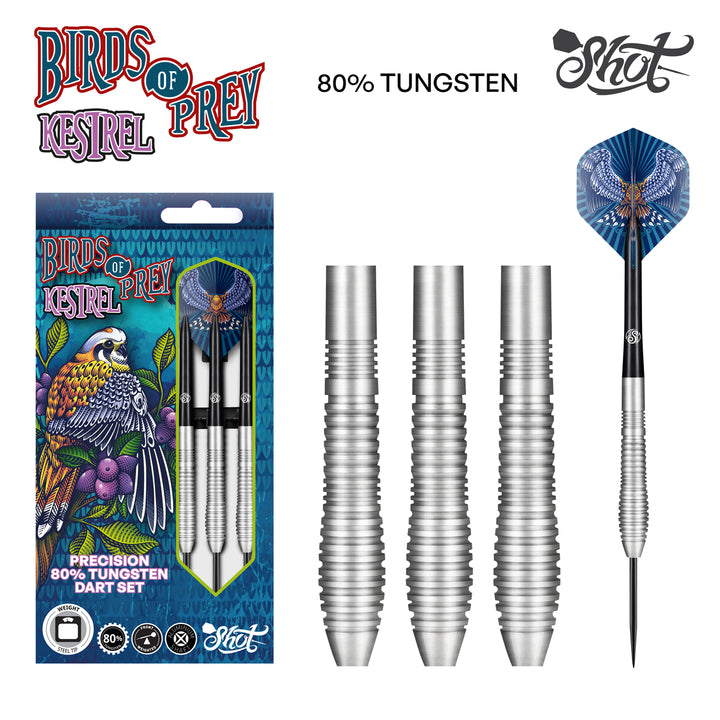 Birds of Prey Kestrel Steel Tip Darts - 80% Tungsten