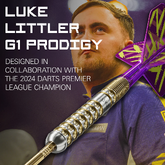 Luke Littler G1 Prodigy Steel Tip Darts - 90% Tungsten