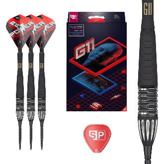 Phil Taylor Raw Power G11 Steel Tip Darts - 95% Tungsten