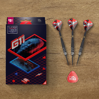 Phil Taylor Raw Power G11 Steel Tip Darts - 95% Tungsten