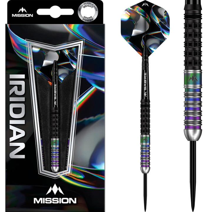 Iridian Black & Coral PVD Steel Tip Darts - 90% Tungsten