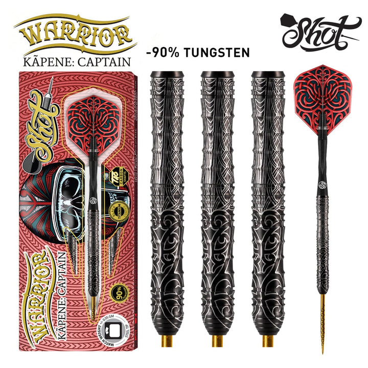 Warrior Kapene Captain Steel Tip Darts - 90% Tungsten