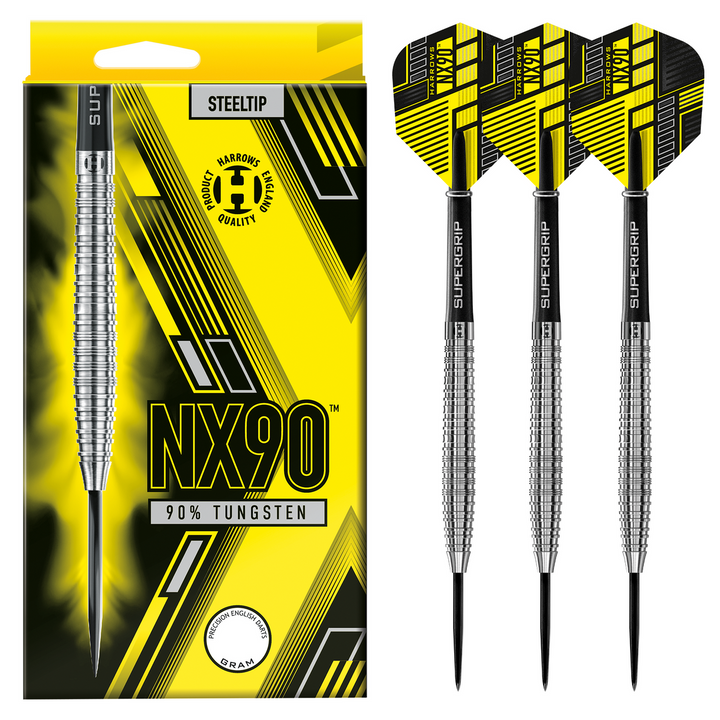 NX90 Parallel Steel Tip Darts - 90% Tungsten