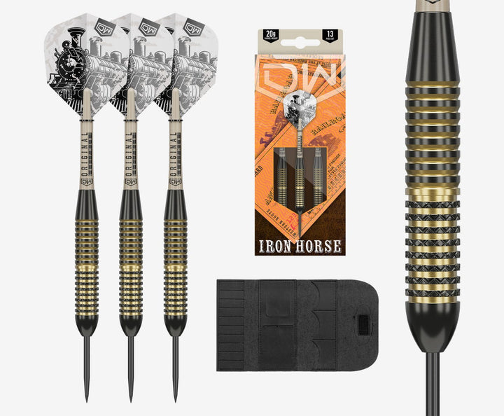 Iron Horse Steel Tip Darts - Brass