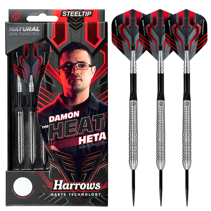 Damon Heta Silver Steel Tip Darts - 90% Tungsten