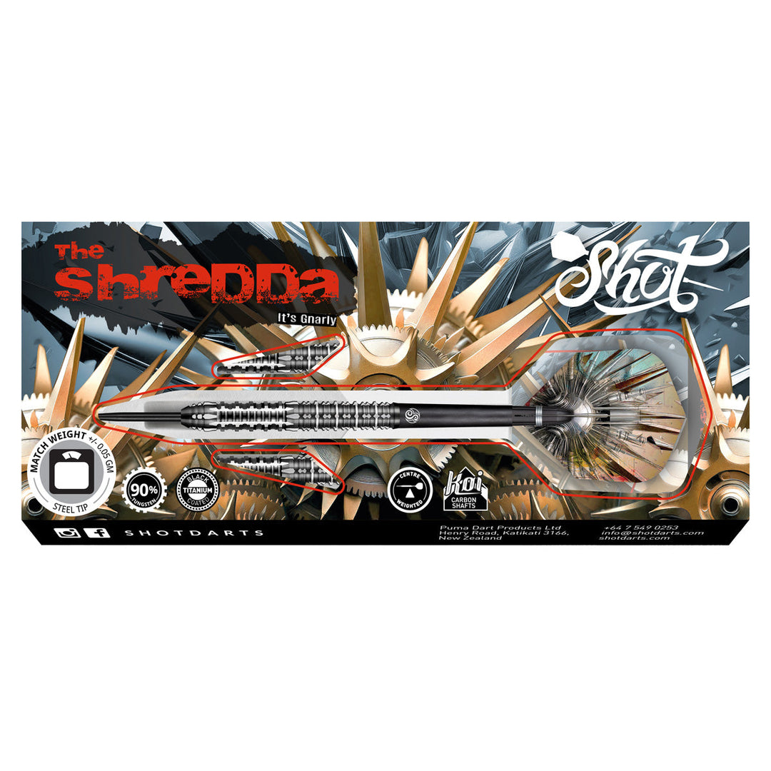 Gnarley Shredda Steel Tip Darts - 90% Tungsten