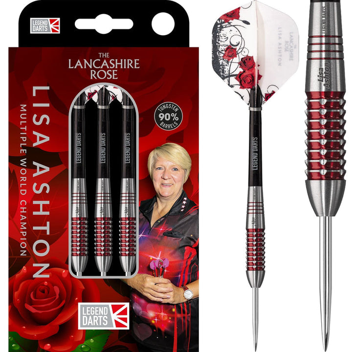 Lisa Ashton Lancashire Rose Steel Tip Darts - 90% Tungsten